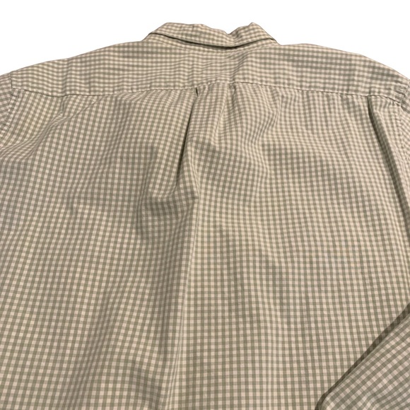 J. Crew Men’s Classic Button Down Green White Checkered Shirt Size XL - Picture 6 of 8